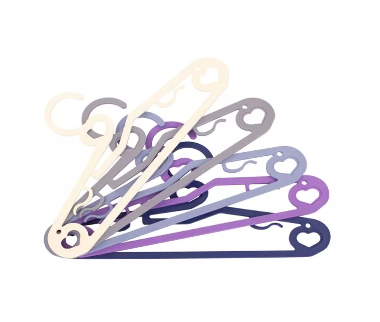 Вешалки для одежды 5 шт. пластиковые Купидон 42x0,8x21см разные