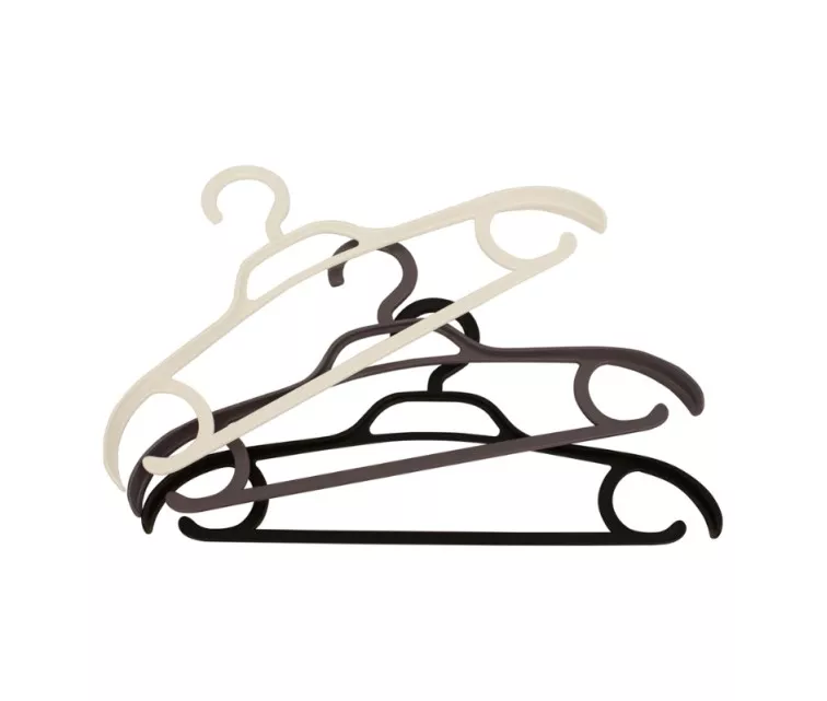 Вешалки для одежды 3 шт. пластиковые Eris 41,5x2,8x21см ассорти