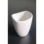( WITHOUT PACKAGING ) Toothbrush container Soft ceramic, white