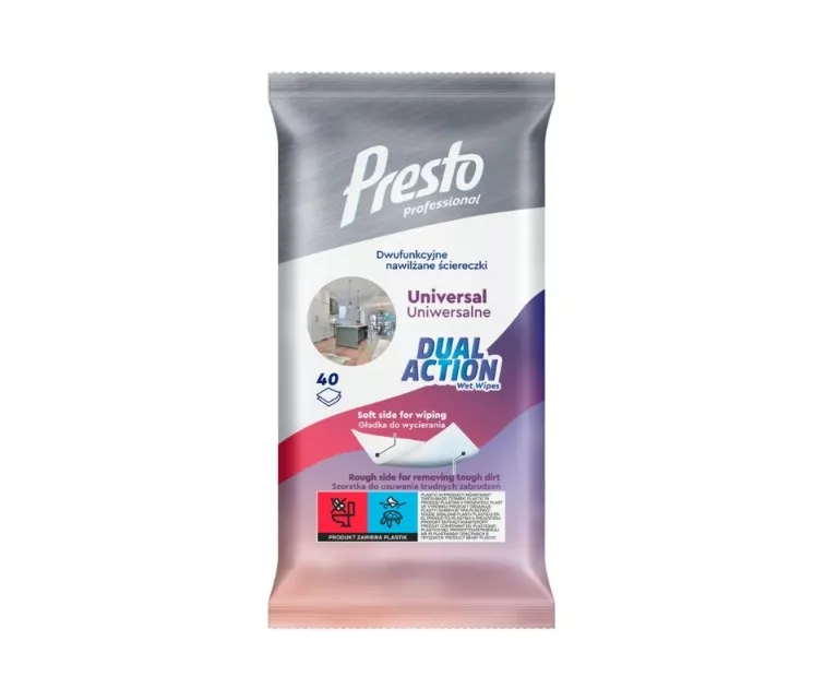 Салфетки влажные универсальные Dual Action 40 шт.