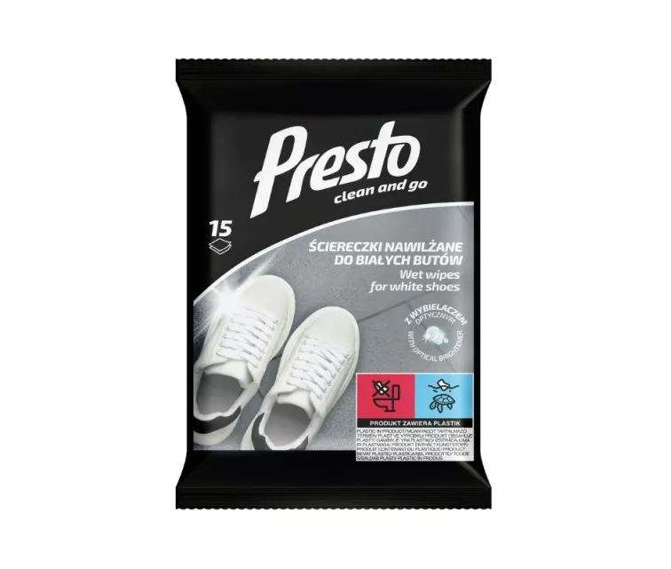 Wet wipes for cleaning white shoes 15 pcs.