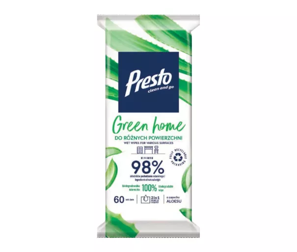 Wet wipes for various surfaces Green Home 60 pcs.