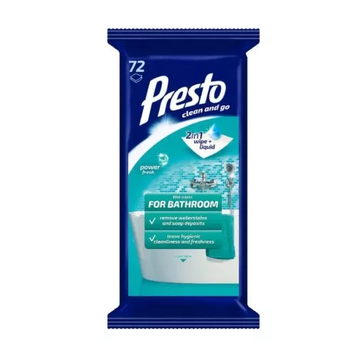 Салфетки влажные для ванной 72 шт.