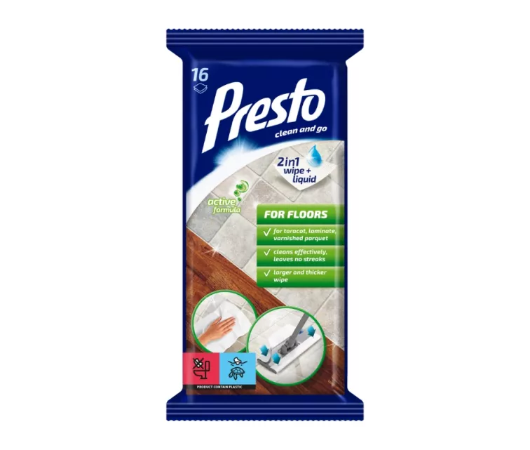 Drėgnos servetėlės ​​grindims 16 vnt.