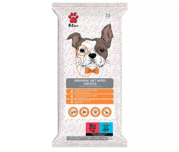 Universal wet wipes for pets 33 pcs.