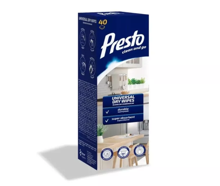 Салфетки универсальные в рулоне 40 шт., в коробке.