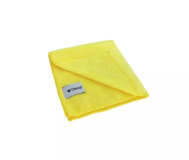 Microfiber cloths 250gsm, 30x30, 10 pcs. QLEANUP yellow