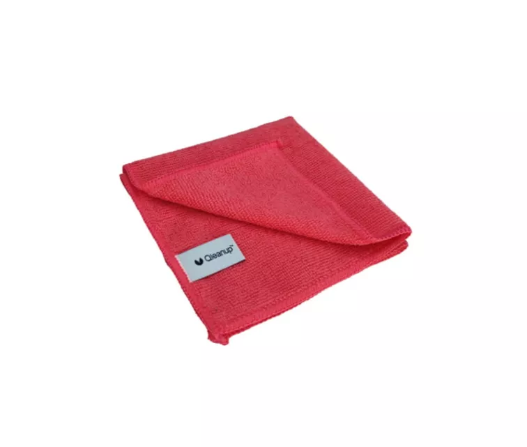 Mikrošķiedras lupatiņas 250gsm, 30x30, 10 gab. QLEANUP sarkanas