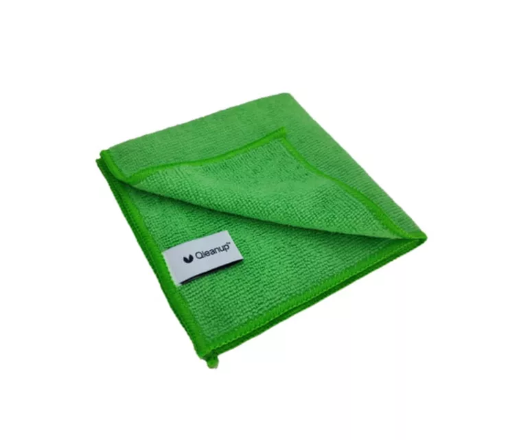 Mikrošķiedras lupatiņas 250gsm, 30x30, 10 gab. QLEANUP zaļas