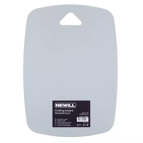 Griešanas dēlītis plastmasas 35 x 25 x 0.5 cm gaiši pelēks