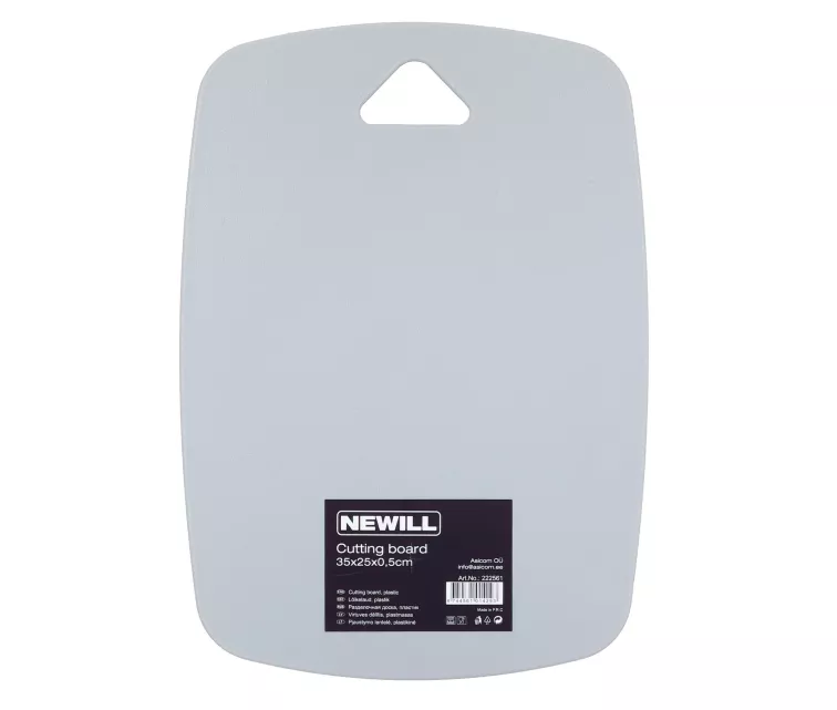 Доска разделочная пластиковая 35 x 25 x 0,5 см светло-серая