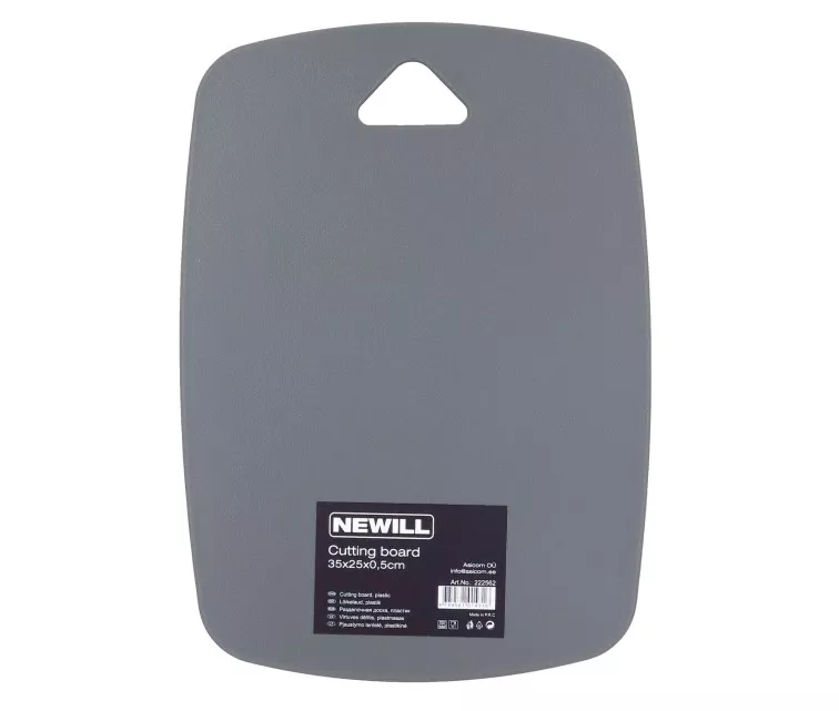 Griešanas dēlītis plastmasas 35 x 25 x 0.5 cm tumši pelēks