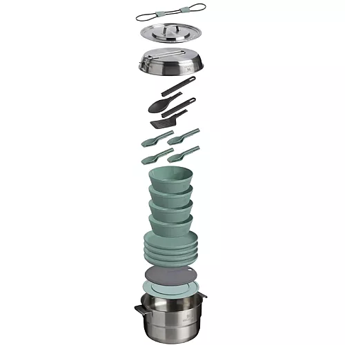 Походный набор для приготовления пищи Wildfare Core Full Serve Cookset 3,78 л, бирюзовый/темно-серый