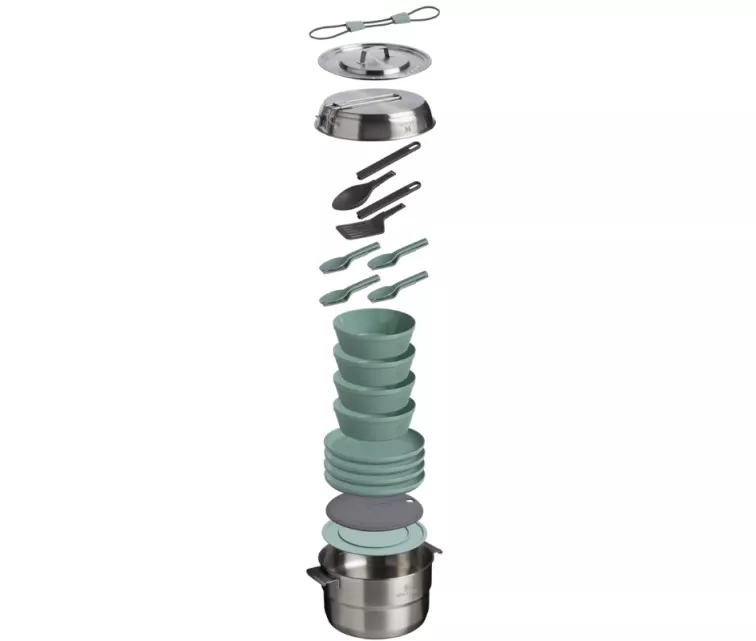 Походный набор для приготовления пищи Wildfare Core Full Serve Cookset 3,78 л, бирюзовый/темно-серый