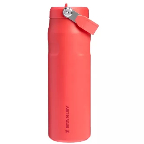 Thermos bottle with straw The IceFlow Bottle Flip Straw 2.0 0.7L coral red-orange