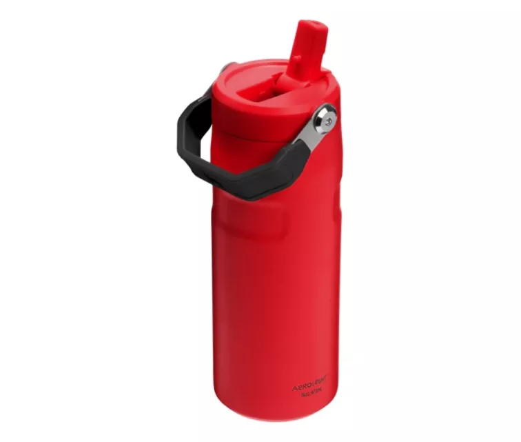 Termospudel kõrrega The IceFlow Bottle Flip Straw 2.0 0.47L tumepunane