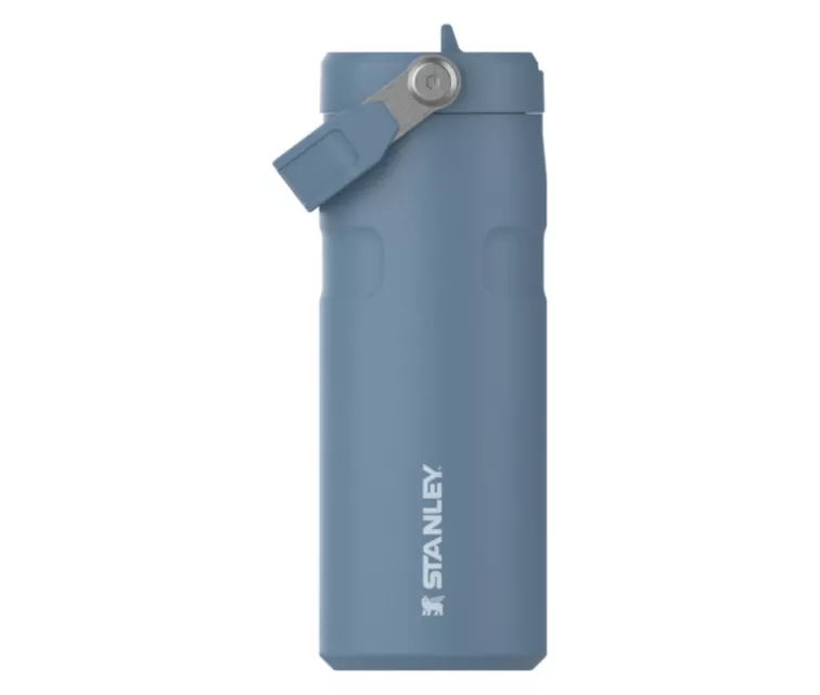 Termosas su šiaudeliu „The IceFlow Bottle Flip Straw 2.0“ 0,47 l mėlynai violetinis