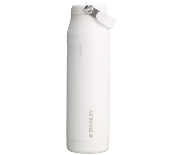 Thermos bottle with straw The IceFlow Bottle Flip Straw 2.0 1.06L white
