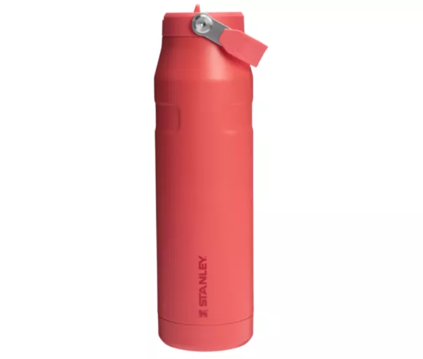 Õlekõrrega termospudel The IceFlow Bottle Flip Straw 2.0 1.06L korallpunane-oranž