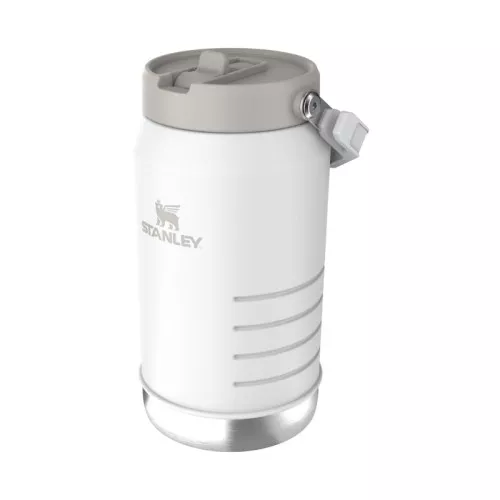 Thermos bottle with straw The IceFlow Flip Straw 2.0 Jug 1.90L white