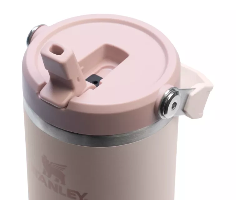 Termospuodelis su šiaudeliu „The IceFlow Flip Straw 2.0 Tumbler 0.89L“ šviesiai rožinis