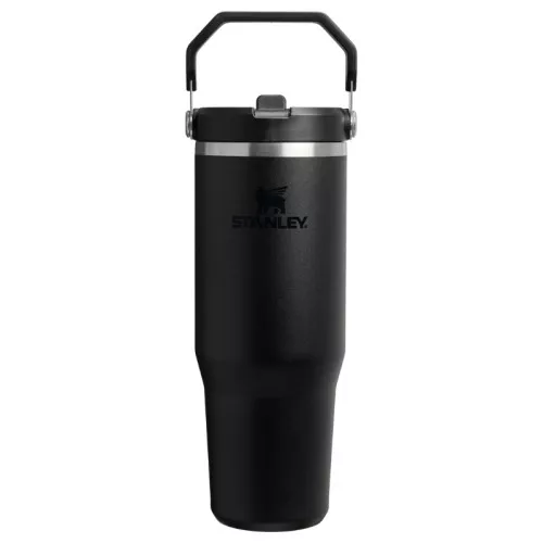 Термокружка с трубочкой The IceFlow Flip Straw 2.0 Tumbler 0.89L черная 2.0