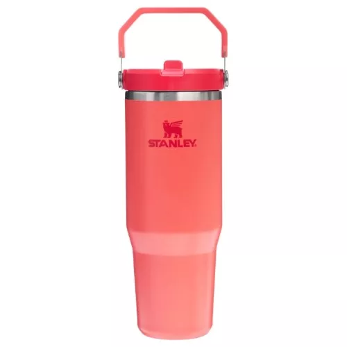 Termokrūze ar salmiņu The IceFlow Flip Straw 2.0 Tumbler 0,89L koraļu sarkanoranža 