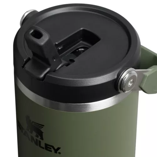 Termokrūze ar salmiņu The IceFlow Flip Straw 2.0 Tumbler 0,89L tumši zaļa