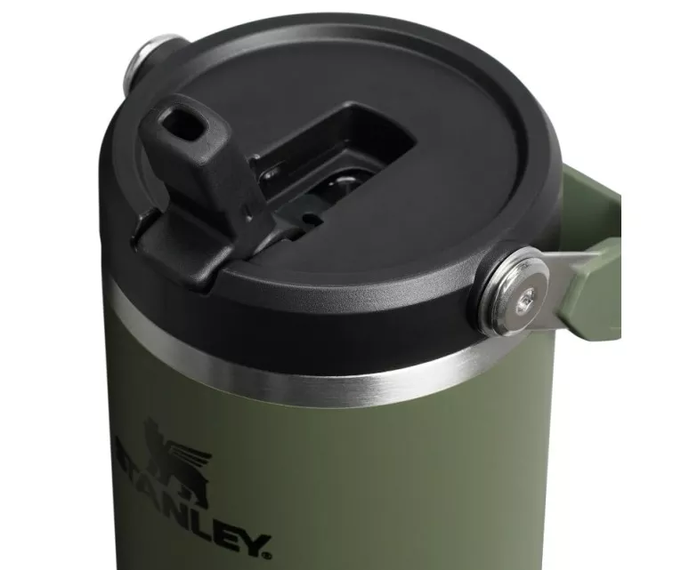 Termokrūze ar salmiņu The IceFlow Flip Straw 2.0 Tumbler 0,89L tumši zaļa