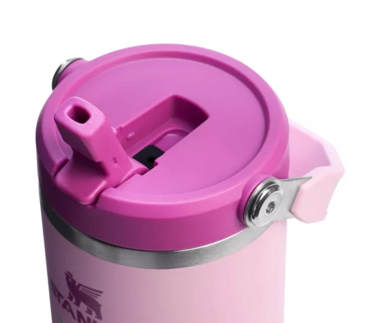 Termokrūze ar salmiņu The IceFlow Flip Straw 2.0 Tumbler 0,89L rozā