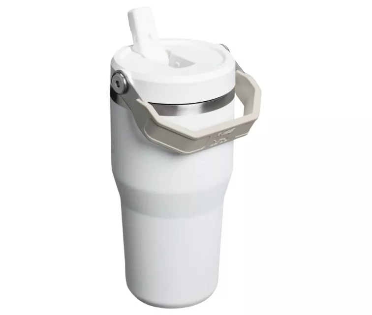 Termokruus kõrrega The IceFlow Flip Straw 2.0 Tumbler 0.6L valge