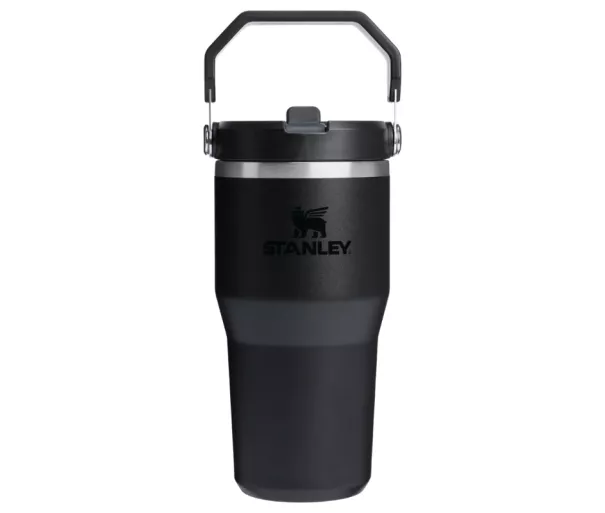 Термокружка с трубочкой IceFlow Flip Straw 2.0 Tumbler 0.59L черная 2.0