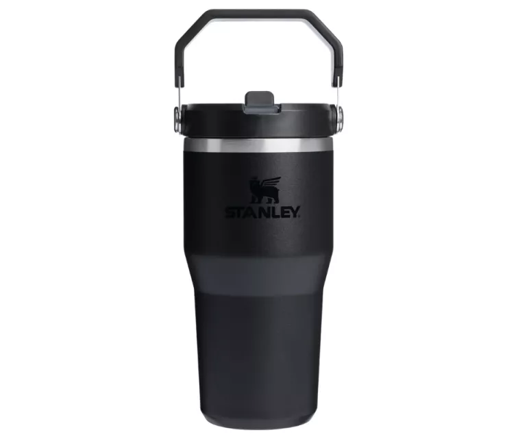 Termospuodelis su šiaudeliu „The IceFlow Flip Straw 2.0“ stiklinė 0,6 l, juodas 2.0