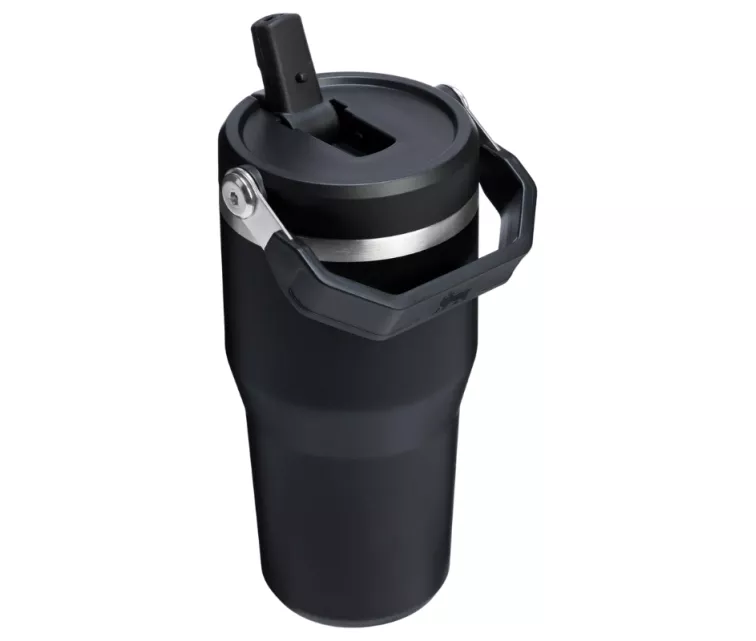 Termospuodelis su šiaudeliu „The IceFlow Flip Straw 2.0“ stiklinė 0,6 l, juodas 2.0