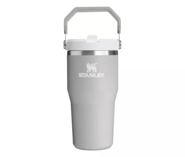 Termospuodelis su šiaudeliu „The IceFlow Flip Straw 2.0 Tumbler 0.59L“ šviesiai pilkas