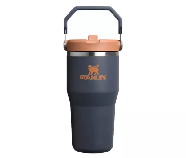 Термокружка с трубочкой IceFlow Flip Straw 2.0 Tumbler 0.59L серого цвета