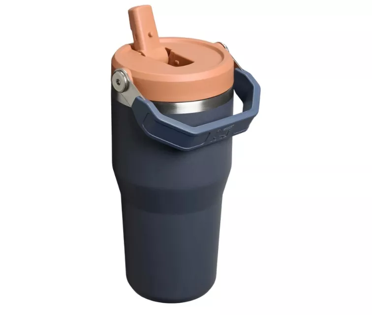 Thermo mug with straw The IceFlow Flip Straw 2.0 Tumbler 0.6L gray