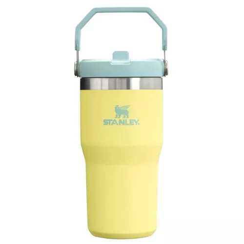 Termokrūze ar salmiņu The IceFlow Flip Straw 2.0 Tumbler 0,6L pomelo dzeltenzaļa