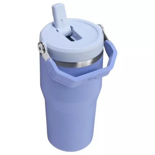 Termokrūze ar salmiņu The IceFlow Flip Straw 2.0 Tumbler 0,6L hortenziju zila