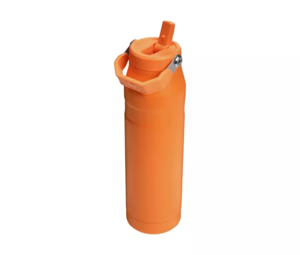 Thermos bottle with straw The IceFlow Bottle Flip Straw 2.0 1.06L orange