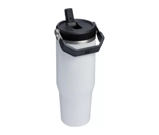 Termospuodelis su šiaudeliu „The IceFlow Flip Straw 2.0“ 0,89 l, kreidos baltumo