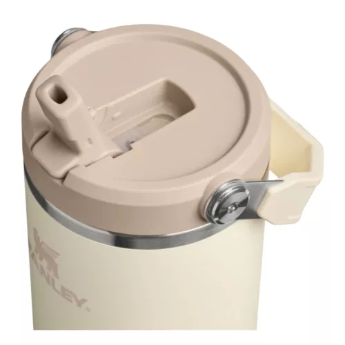 Termokrūze ar salmiņu The IceFlow Flip Straw 2.0 Tumbler 0,89L krēmkrāsā 