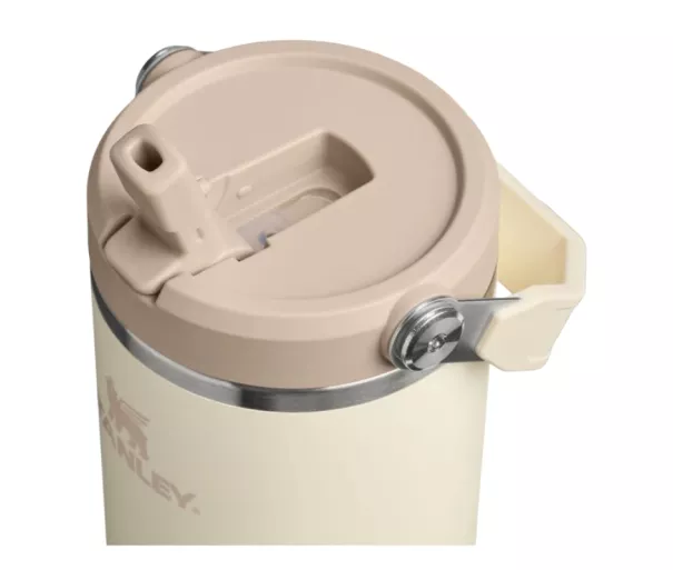 Termospuodelis su šiaudeliu „The IceFlow Flip Straw 2.0 Tumbler 0.89L“ kreminės spalvos
