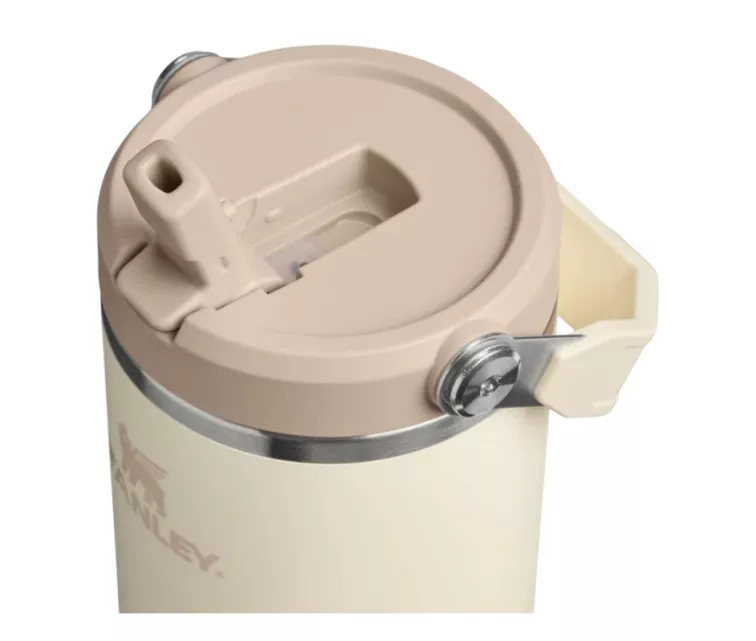 Termokrūze ar salmiņu The IceFlow Flip Straw 2.0 Tumbler 0,89L krēmkrāsā