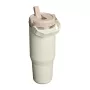 Termokrūze ar salmiņu The IceFlow Flip Straw 2.0 Tumbler 0,89L krēmkrāsā