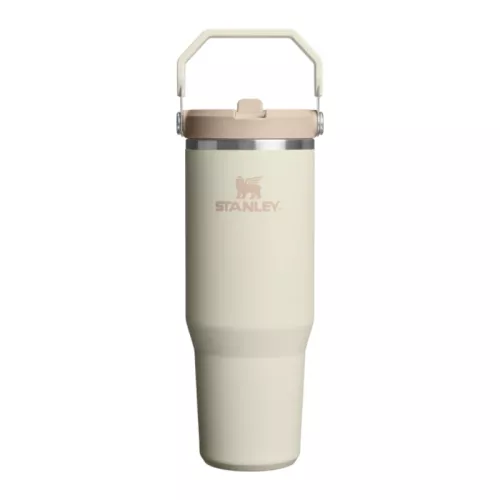 Termokrūze ar salmiņu The IceFlow Flip Straw 2.0 Tumbler 0,89L krēmkrāsā 