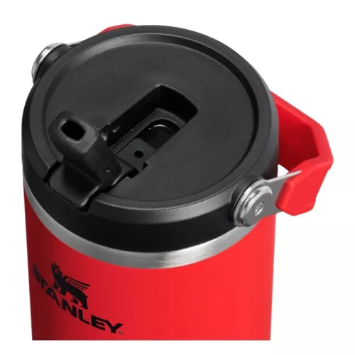 Termokrūze ar salmiņu The IceFlow Flip Straw 2.0 Tumbler 0,89L tumši sarkana