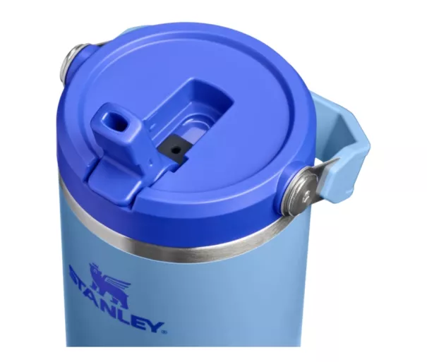 Термокружка с трубочкой IceFlow Flip Straw 2.0 Tumbler 0.89L светло-голубого цвета