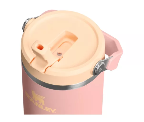 Термокружка с трубочкой IceFlow Flip Straw 2.0 Tumbler 0.89L персиково-розового цвета