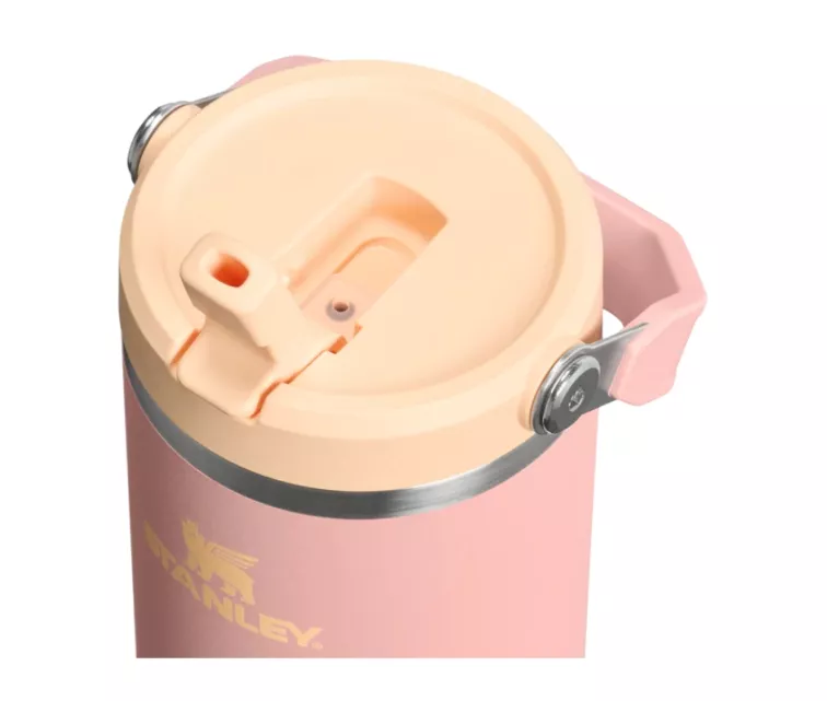 Thermo mug with straw The IceFlow Flip Straw 2.0 Tumbler 0.89L peach pink